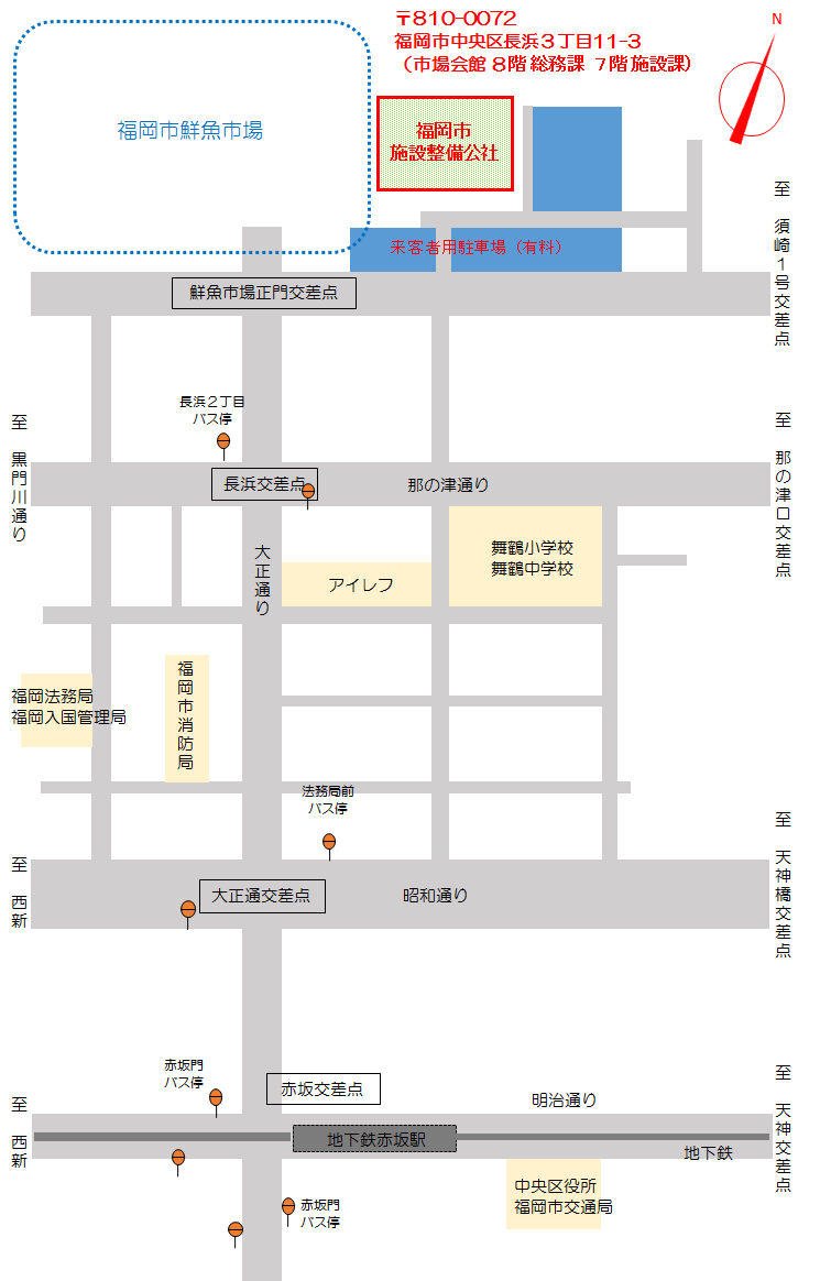 福岡市施設整備公社周辺地図